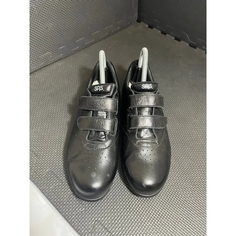 SAS Women's Me Too Black‎ Active Walking Shoes Hook and Loop Black Size 8 Narrow
